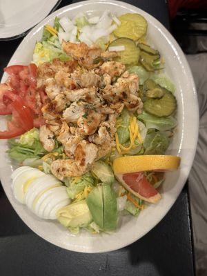 Chicken salad & all the veggies w/ Ranch.