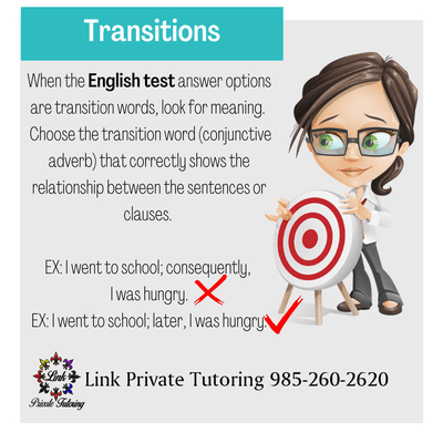 Learn content, not just strategies, when you work with Link Private Tutoring. 985-260-2620.