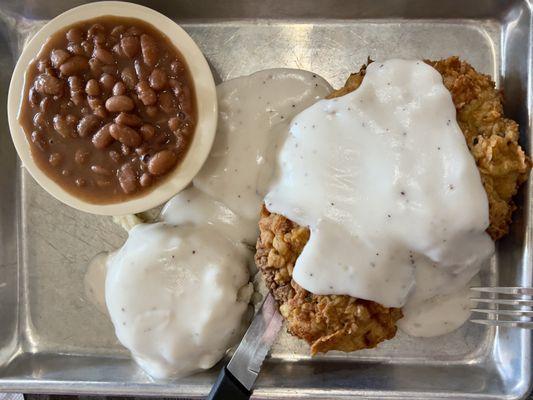 Chicken Fried Steak dinner