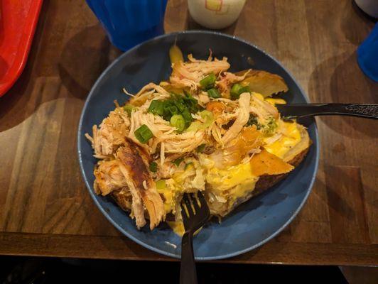 Chicken loaded potato minus habaneros