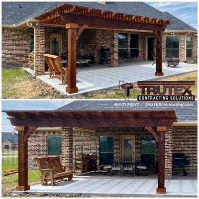 Pergola and patio addition.