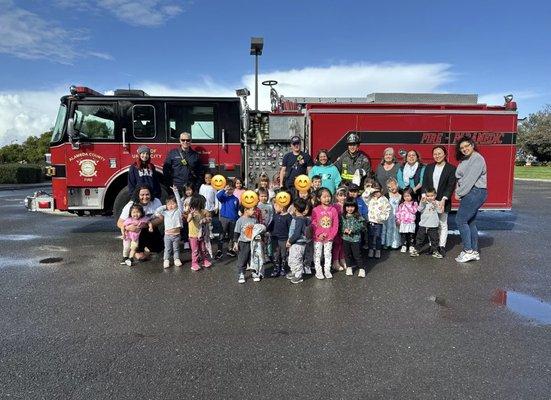 Our local firefighters came to visit KKP and taught us about fire safety!