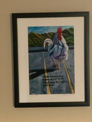 Artwork from a California artist we had framed!