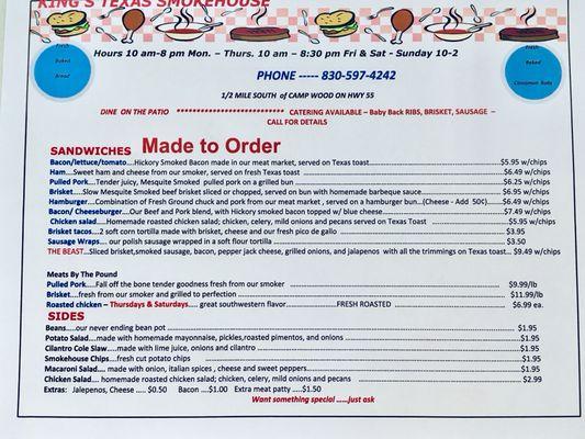 Our Menu