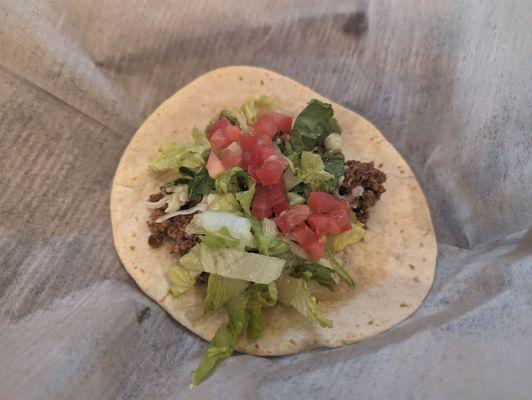 Ground beef taco