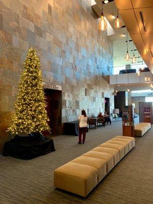 Theater Lobby at Christmas