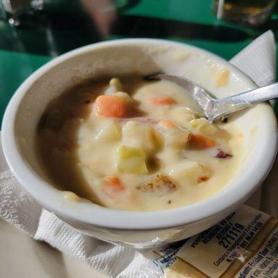 Homemade clam chowder