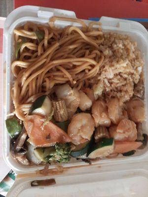 Shrimp chop suey lunch special. Almost $12. Date: 4/29/2024.