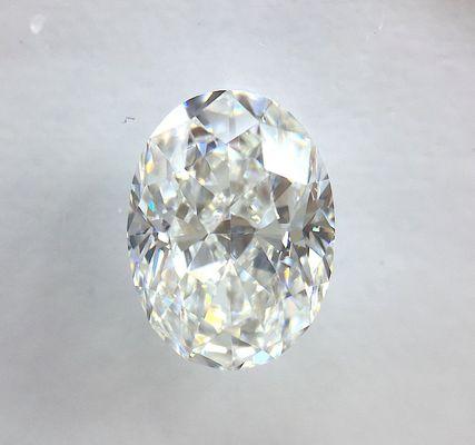 An oval shaped diamond over 8 carats total weight.