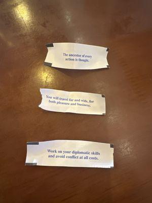 Fortune cookie wisdoms!