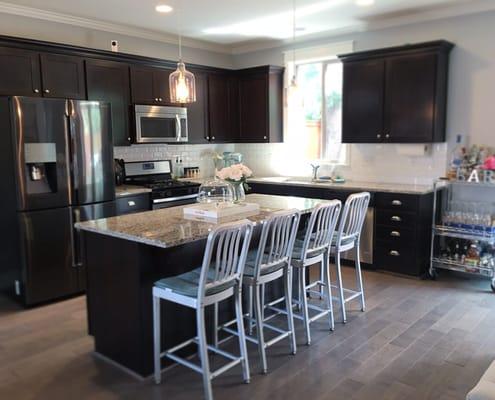 Our new floors and backsplash