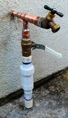 Sprinkler system valve and faucet replacement.