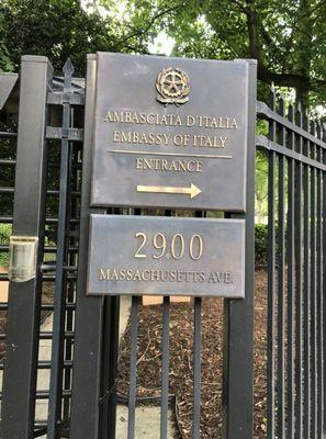 Embassy side entrance