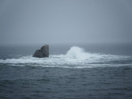 Whale Rock.  A lighthouse torn in half by 1938 hurricane.