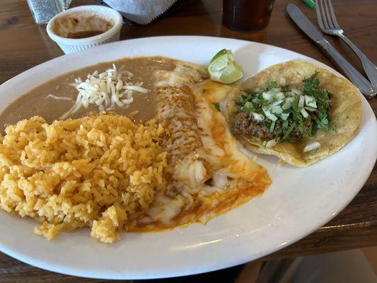 Taco and Enchilada Combo Lunch Special