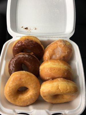 These donuts were good nice and fluffy soft good flavor I will definitely be back.