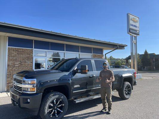 Jeremiah is driving home his sweet Chevrolet Silverado 3500HD High Country!