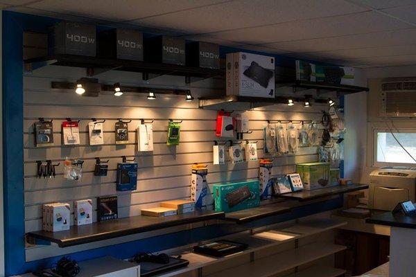 We have a variety of products available including flash drives, usb cables, mice, keyboards and more!