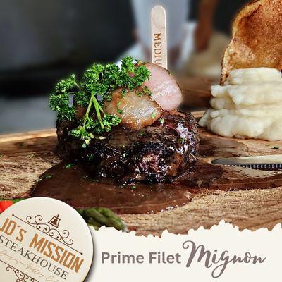 Prime filet mignon.