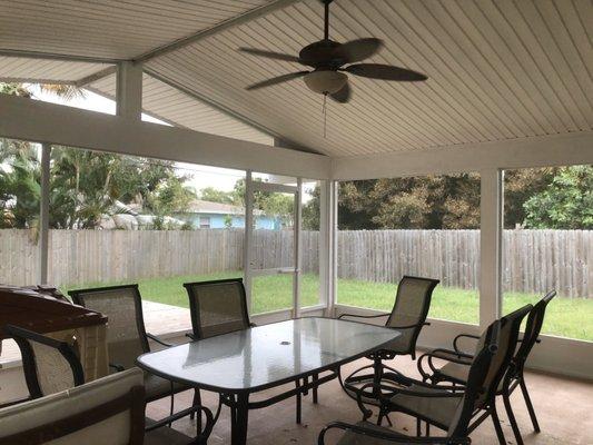 Newly screened-in patio