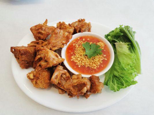 Fried taro with peanuts - appetizer