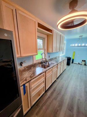 Custom made kitchen cabinets