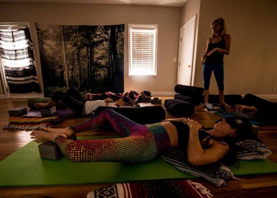 Yin/Restorative classes are great for all levels. Work on flexibility, meditation, stress management or injury recovery.