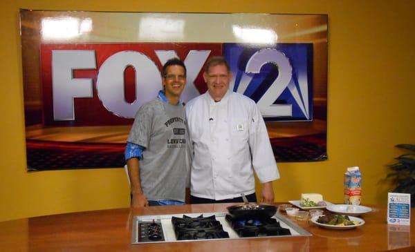 Chef Kenny and Tim Ezell representing Restaurant Week in Alton, IL