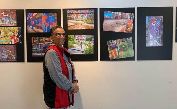 "Ms. Pat Crutchfield with her Fresh Paint Artwork" © 2021 Maureen Solomon