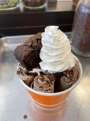 Brownie ice cream !