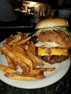 Burger and fries