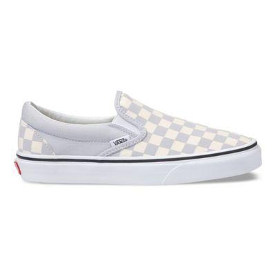 Vans Classic Checkerboard Slip-On; Color: Gray Dawn