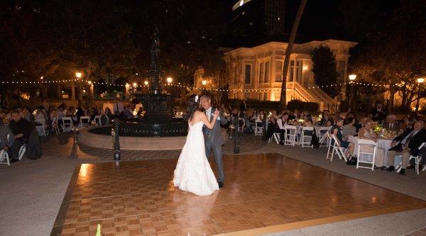 Father/daughter dance and the evening ambiance