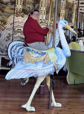 Hubby on the carousel!