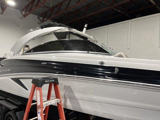 Ceramic window tint on my boat