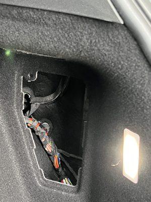 Missing rear wiring panel