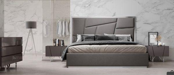 Grey Velvet bed