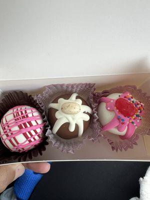 Cherry cheesecake, s'more and birthday cake truffles