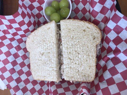 Yummy Chicken Salad Sandwich on HOMEMADE Bread...Yummyliscious