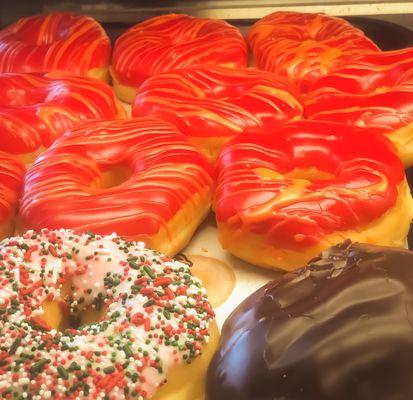 Christmas donuts! Who's up for some holiday seasonal cheer?!