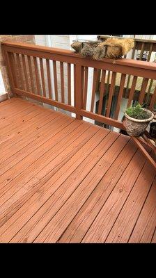 After deck staining