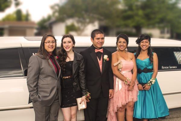 Photo taken in April 2014 of my granddaughter's group before going to Prom night in Palm Springs, CA.