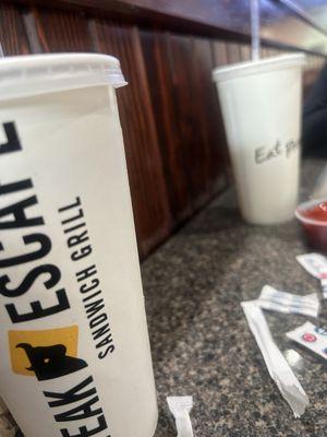 Steak Escape drink cups