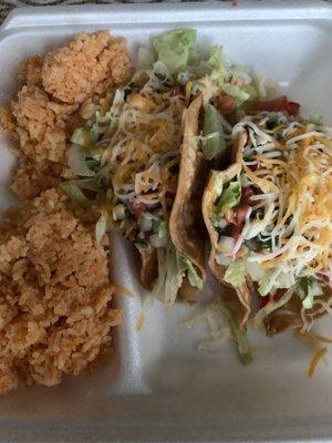 Chicken taco combo, no beans