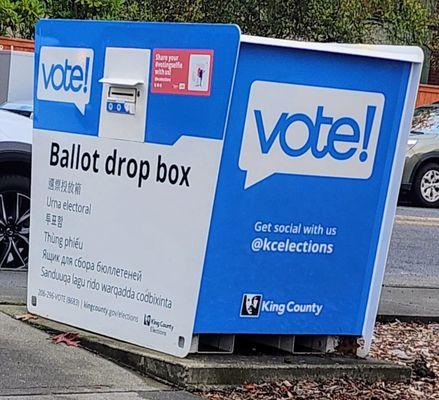 Official Voters Box by the library. Exercise your right to  VOTE! (10/21/24)