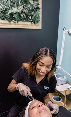 Advanced modality facial at No Filter Esthetics Skincare Spa in Charlotte