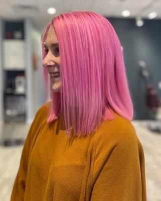 bleach out and double process color in this pretty pink by Ziya