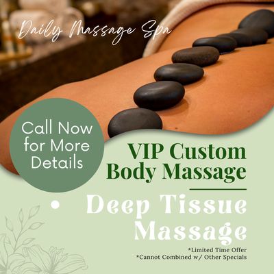 Daily Massage Spa
 4 Professional Dr Ste 120, Gaithersburg, MD 20879
 Call Us at 240-421-1594