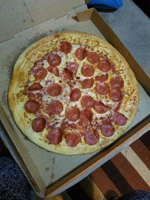 Where's the cheese and sauce? Pizza hut has $5 medium pizzas right now, and they have no problem using toppings.