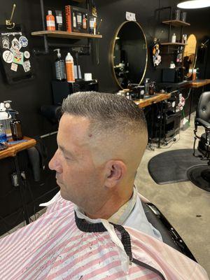 Clean flat top fade